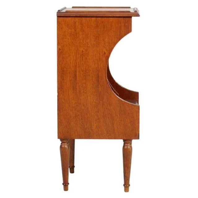 Vintage Walnut Magazine Rack or Nightstand, 1940s For Sale - Image 4 of 7