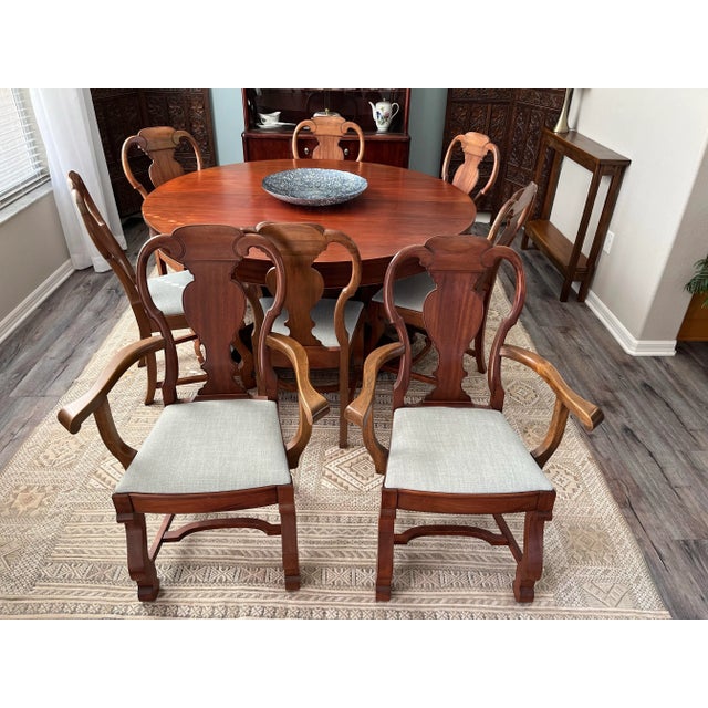 American Cherry Dining Table and 8 Chairs From the Early 1900’s For Sale - Image 3 of 10