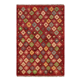 Eclectic Balochi Red/Blue Wool Rug - 3'3''x4'10'' For Sale