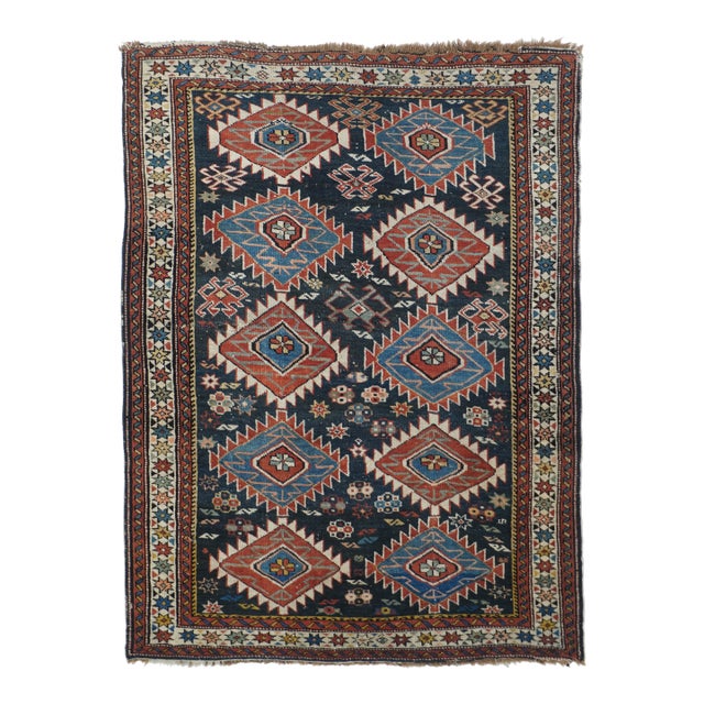 Antique Caucasian Shirvan Rug 2'9'' X 3'9'' For Sale