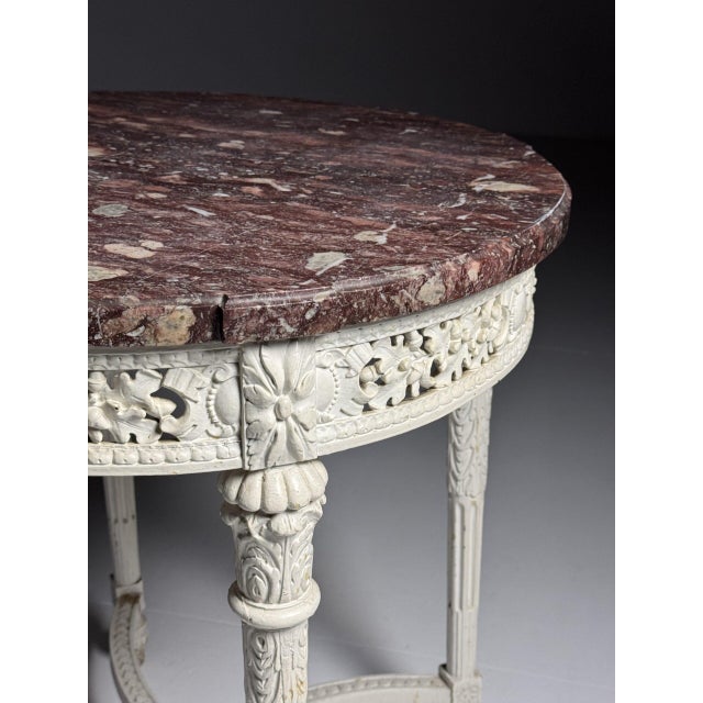 Gueridon Coffee Table with Red Marble Top, 19th Century For Sale - Image 10 of 18