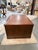 Traditional Antique English Georgian Mahogany Partners Desk With Tan Leather Inlaid Top and Brass Hardware For Sale - Image 3 of 9