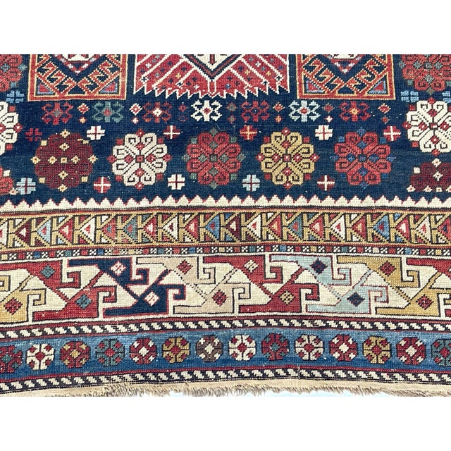 Late 19th Century Antique Caucasian Shirvan Rug 4’ X 7’11” For Sale - Image 5 of 7