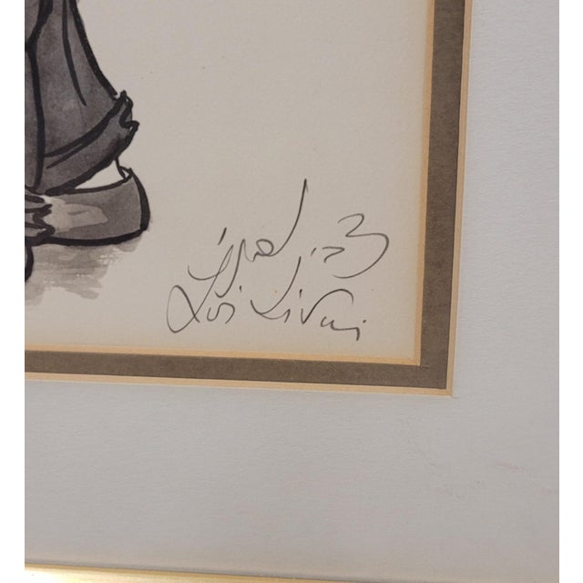 MCM Wall Art of Two Rabbis Signed For Sale - Image 4 of 10
