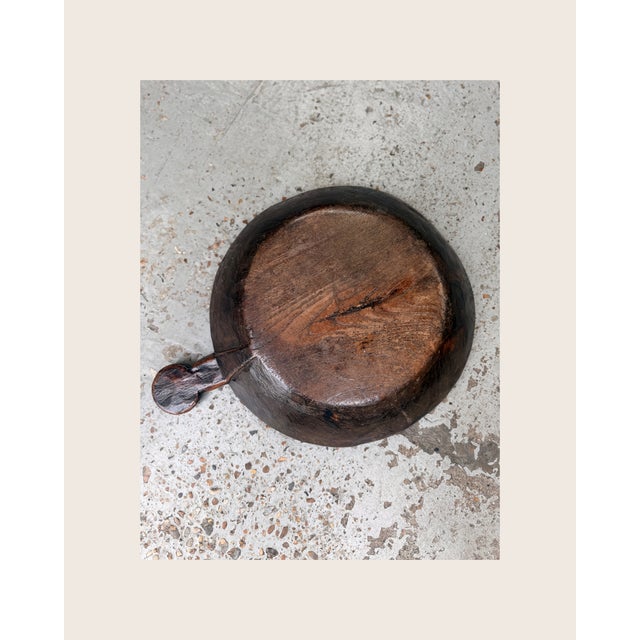 Rustic European Dark Wooden Dough Mixing Bowl, 1890s For Sale - Image 3 of 5