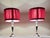 Vintage Table Lamps with Silver-Plated Candlestick Base and Fabric Shade, 1970s, Set of 2 For Sale - Image 3 of 11
