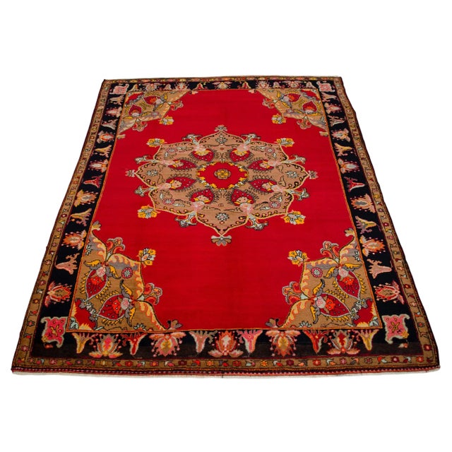 Rare Unused Vintage Authentic Turkish Rug | Handwoven Wool | Rustic Farmhouse Decor For Sale - Image 6 of 18