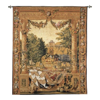 Chateau De Versailles Silkscreen Tapestry - 260 X 220 Cm (8'7" X 7'3") - Requires Rod Size 6 For Sale