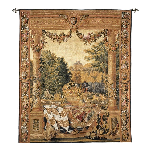Chateau De Versailles Silkscreen Tapestry - 260 X 220 Cm (8'7" X 7'3") - Requires Rod Size 6 For Sale