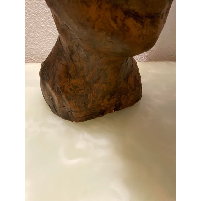 Vintage Italian Painted Chalkware Bust For Sale - Image 9 of 13