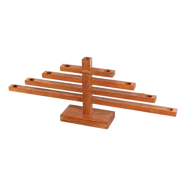 Large Pine Candleholder by Bertil Johansson, 1960s For Sale