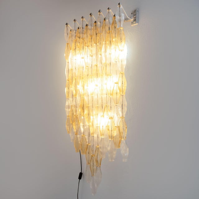 Large Poliedri Murano Glass Wall Lamp, 1950s For Sale - Image 9 of 9