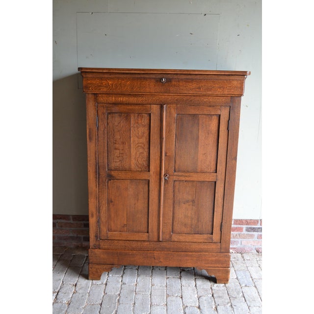 Antique Oak Louis Philippe Girls Wardrobe For Sale - Image 9 of 11