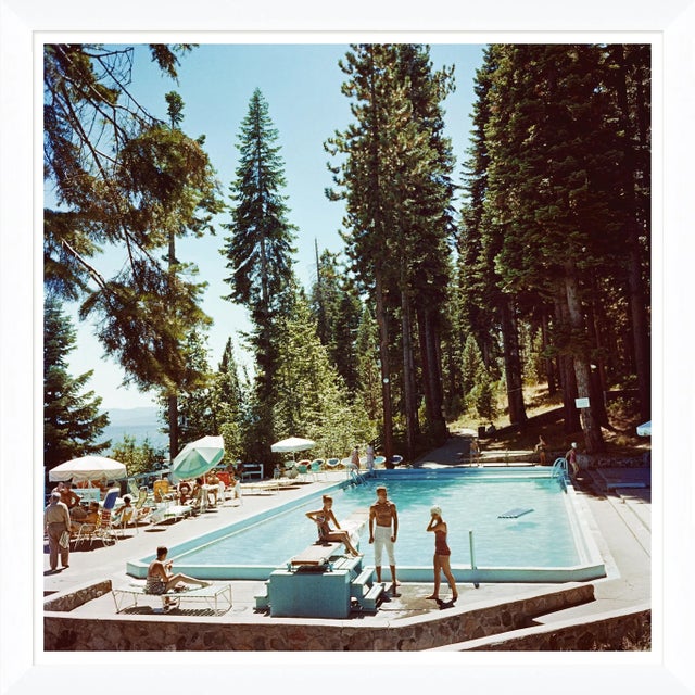 Slim Aarons Slim Aarons, "Pool at Lake Tahoe," January 1, 1959 Getty Images Gallery Framed Art Print For Sale - Image 4 of 5