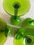 7 VTG Murano Lime Chartreuse Green Cased Long Stem Wine Glasses Carlo Moretti For Sale In San Diego - Image 6 of 7