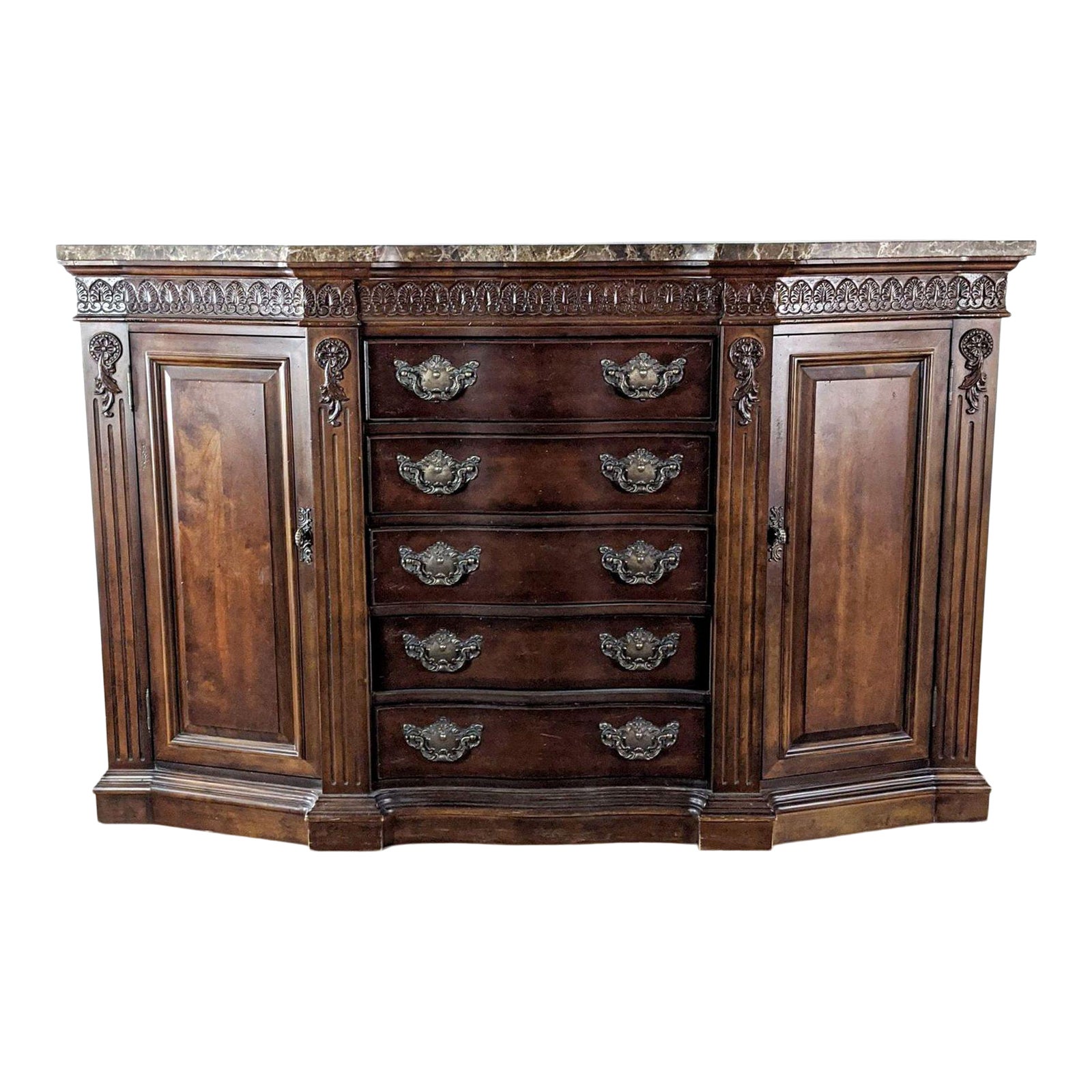 Vintage Bernhardt Embassy Row Marble Top Buffet Chairish