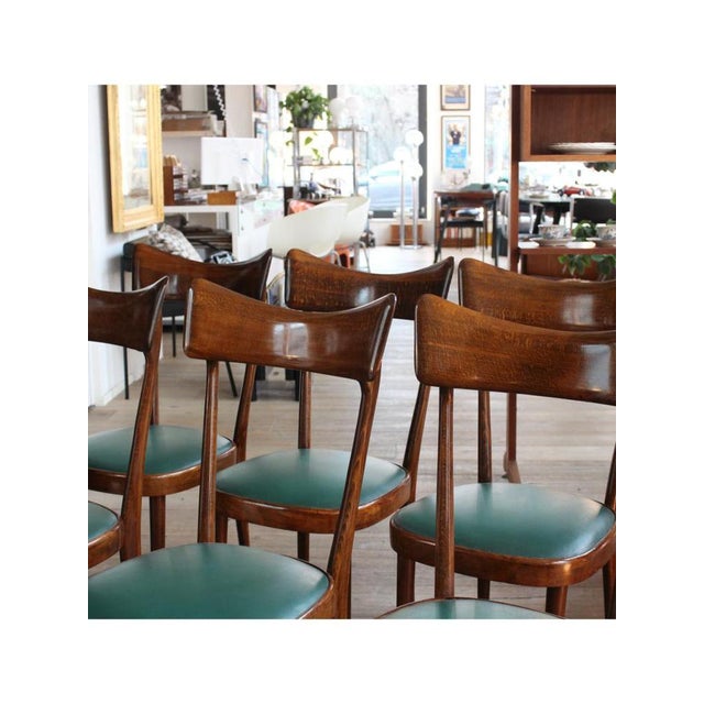 Green Chairs attributed to Pirelli Sapsa, 1950s, Set of 6 For Sale - Image 16 of 18