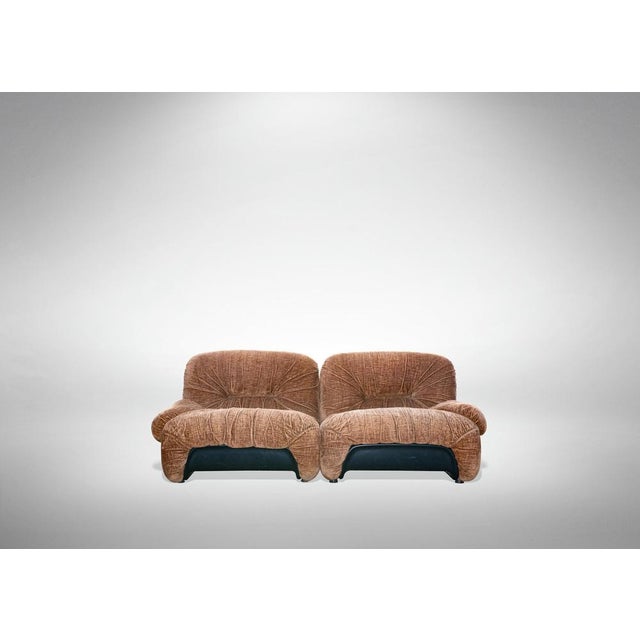 Sofa Set "Malù is an original design item realized in 1960s by Diego Mattu for 1P. This very rare sofa consisting of 4...