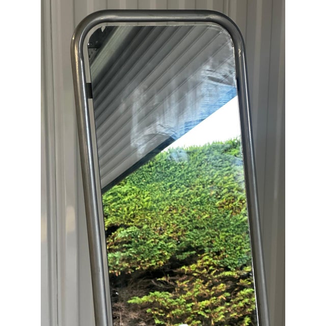 Modernist Cheval Mirror in Grey Tubular Metal, 1970s For Sale - Image 17 of 18