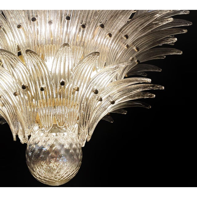 Palmette Ceiling Light with 104 Smoked Glasses, 1980s For Sale - Image 10 of 18
