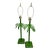 Pair of 1980s Green Metal Palm Lamps For Sale