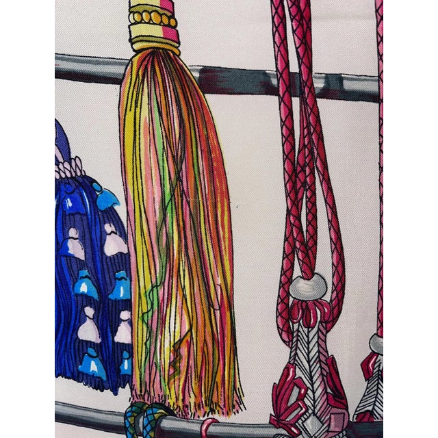 HERMÈS PASSEMENTERIE SILK SCARF Iconic scarf from the house of Hermès, collector's item dating from 1960. Its dominant...