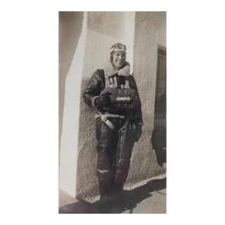1940's Aviator With Full Kit Snapshot Photograph For Sale