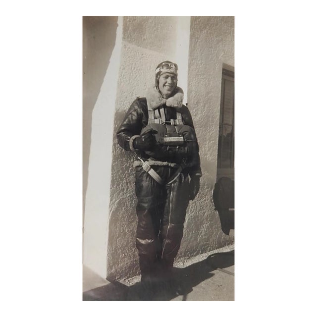 1940's Aviator With Full Kit Snapshot Photograph For Sale
