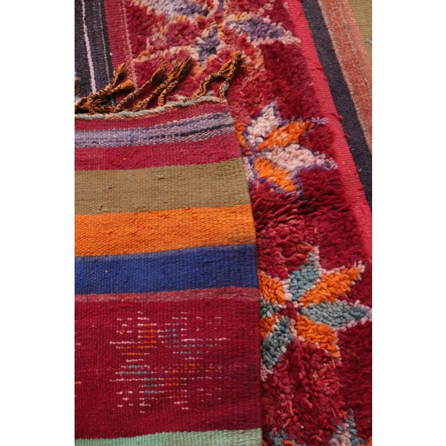 1970s 1970s Moroccan Flatweave Rug - 3'7" X 8'0" Ft For Sale - Image 5 of 9