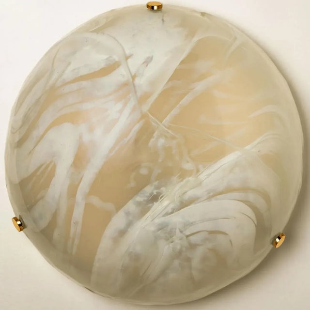 Blown Murano Glass Wall Light or Flush Mount, 1965 For Sale - Image 3 of 10