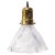 Glass Vintage Glass and Brass Pendant Light from Holophane For Sale - Image 7 of 7