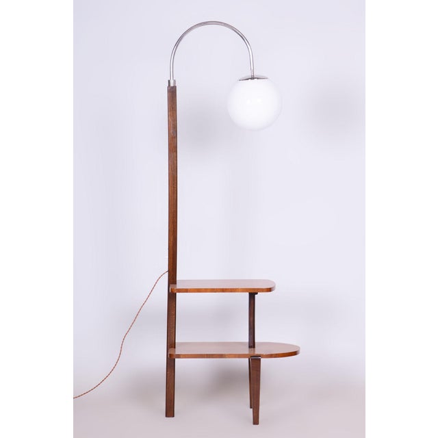 Art Deco Walnut Floor Lamp by Jindrich Halabala for Up Závody, Czechia, 1930s For Sale - Image 9 of 12