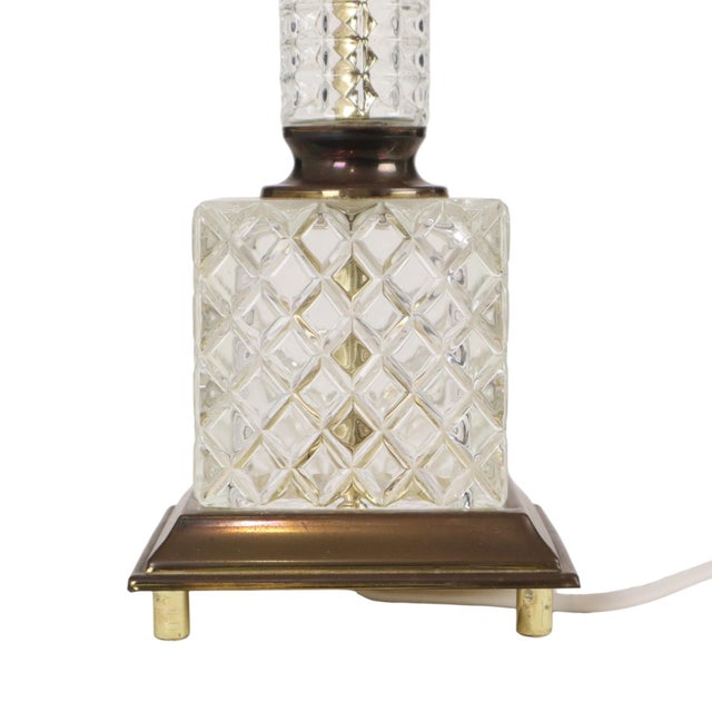 Gold Vintage Glass Table Lamp, 1970s For Sale - Image 8 of 14