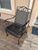Russell Woodard Vintage Woodard Style Black Wrought Iron Mesh High-Back Coil Spring Patio Chairs - A Pair For Sale - Image 4 of 4