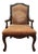 1990s Rachlin Classics European Revival Damask Upholstered Accent Chair For Sale