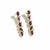 Red Modern Geometric Garnet Drop Earrings, Silver, Gold, Pair For Sale - Image 8 of 10
