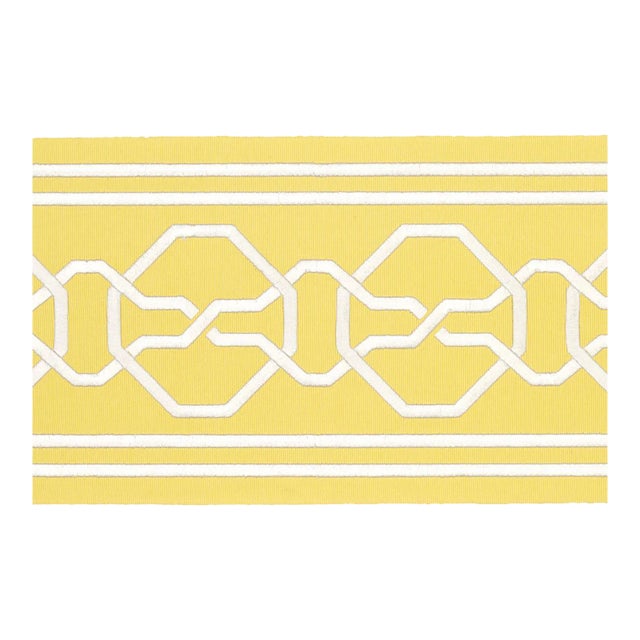 Sample - Schumacher X Mary Mcdonald Malmaison Tape in Yellow For Sale