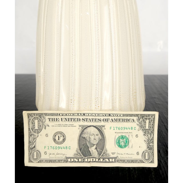 Off-white Off White Beige Bottle Shape Murano Glass Table Lamp MINT! For Sale - Image 8 of 8