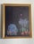 Mixed media on canvas board Moon Garden by Elia.Framed in a gold tone frame.