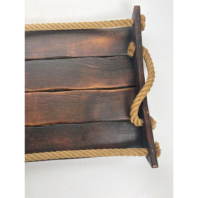 Wood and Rope Tray, France, 1990s For Sale - Image 11 of 13