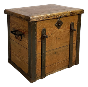 Italian Chest in Wood and Metal, 1930s