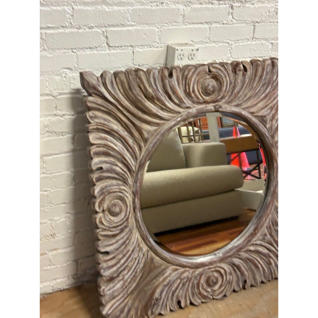 Heavily Textured Beveled Wall Mirror For Sale In San Francisco - Image 6 of 12