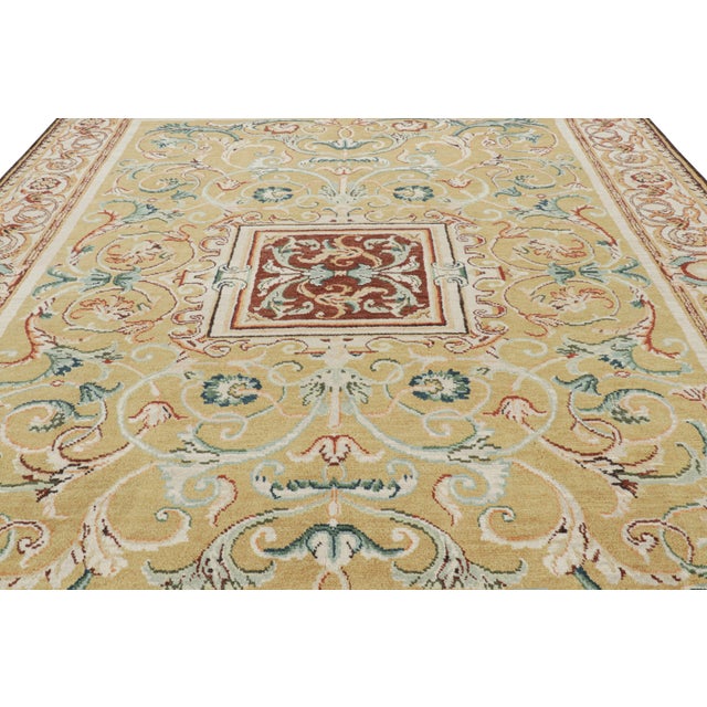 Hand-knotted in wool, this 9x12 contemporary rug is an elegant new piece in Rug & Kilim’s European rug collection—a design...