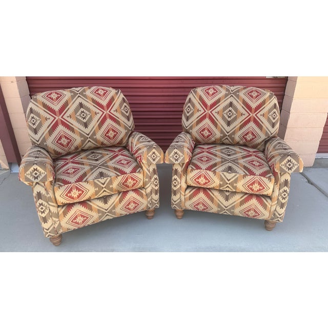 Pair of Century Furniture Southwest Club Chairs For Sale - Image 9 of 12