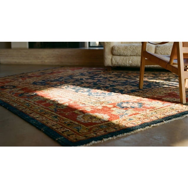 Decorative and Delightful of Perfect Combination Color Antique Persian Sultanabad Rug For Sale - Image 10 of 10