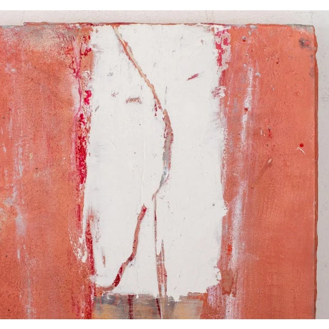 Ron Ehrlich (American, XX-XXI) Untitled mixed media and oil painting on wood panel depicting an Expressionist composition...