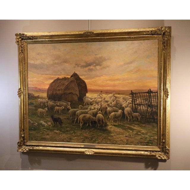 Charles Ferdinand Ceramano, Landscape, 1897, Oil on Canvas For Sale - Image 10 of 12