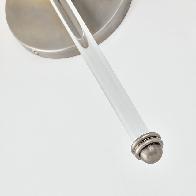 Traditional Suzanne Kasler for Visual Comfort Signature Camille Sconce in Antique Nickel with Linen Shade For Sale - Image 3 of 8