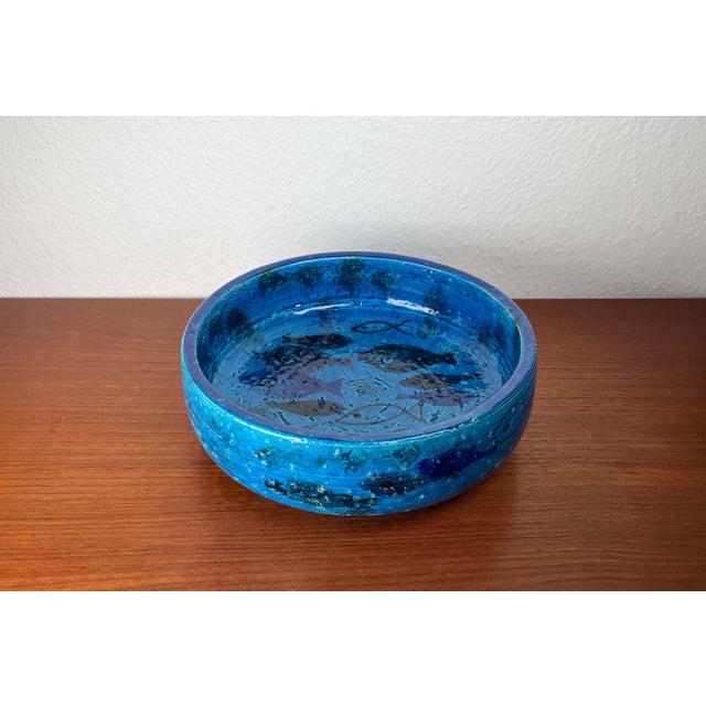 Ceramic Mid-Century Modern Pesce Fish Pottery Bowl by Aldo Londi for Bitossi, Italy, 1960s For Sale - Image 7 of 18
