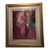 Vintage Framed "L'Éventail" Portrait of Couple by Linda Le Kinff in Gold Frame For Sale
